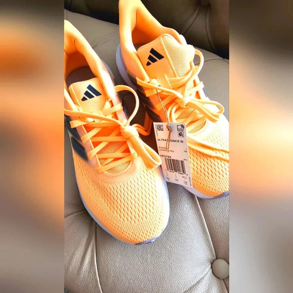 ADIDAS Ultrabounce Wide Running Walking Sport Athletic Orange Grey  size … - Picture 6 of 7